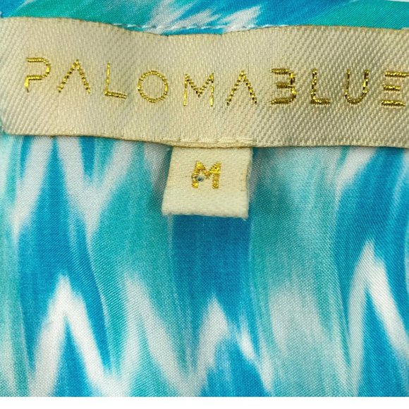 Paloma Blue Capri Printed 100% Silk-Satin Camisole Size M NWOT - Picture 12 of 15